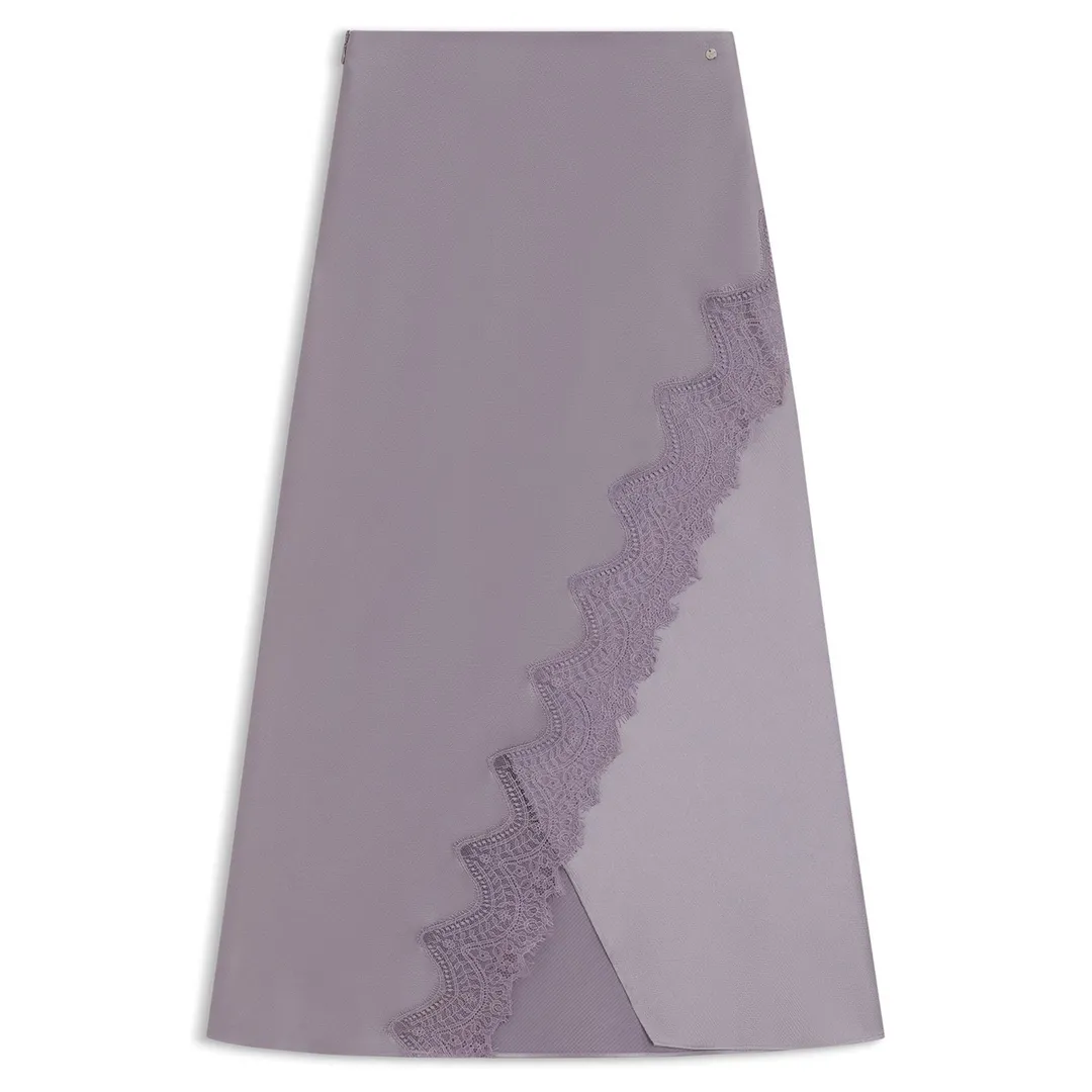 Атласная юбка с кружевными деталями BOSSxx.webp