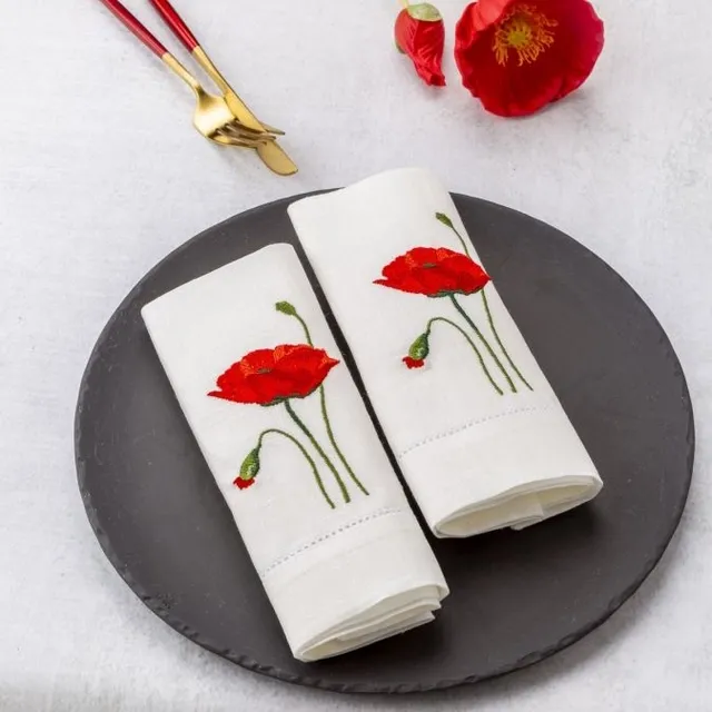 Набор салфеток Невская Вышивка, Маки33.webp