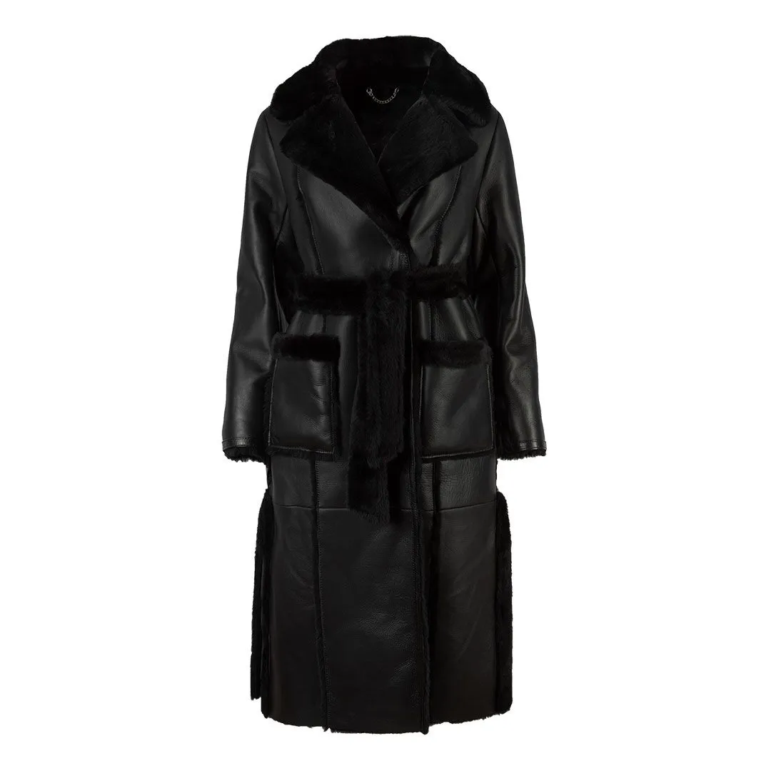 Женская удлинённая дубленка Ovchinka.webp