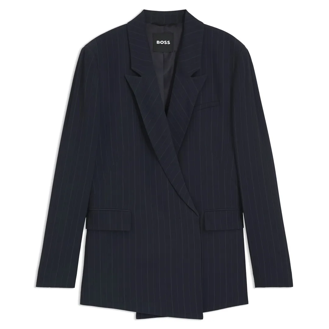 Женский пиджак в полоску BOSS.webp