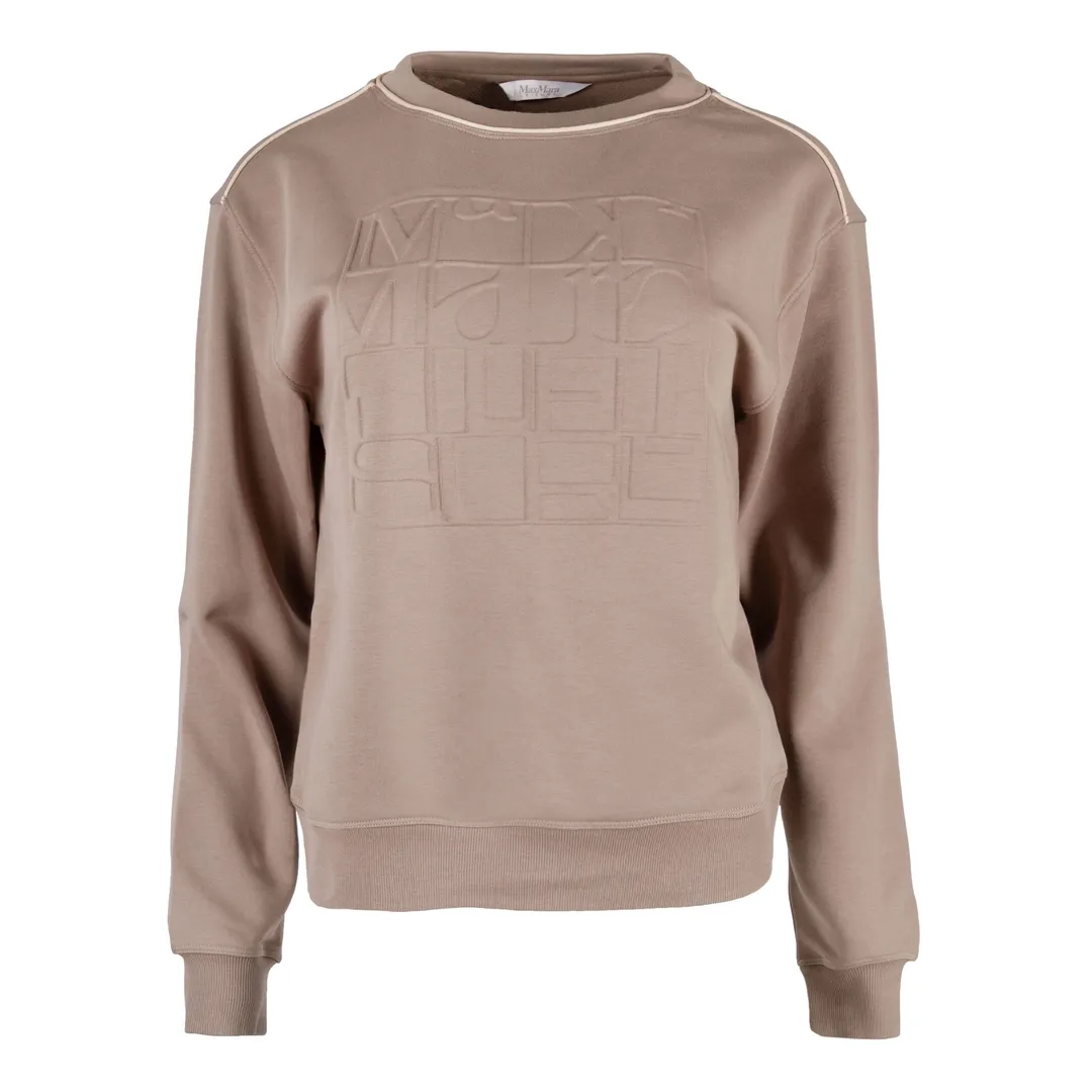 Женский свитшот с объёмным логотипом Max Mara Leisure.webp