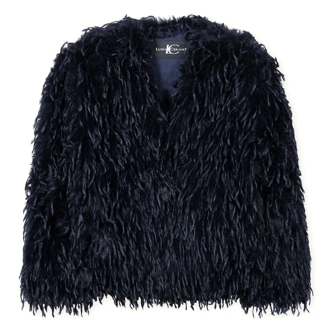 Женский жакет из перьев Luisa Cerano.webp
